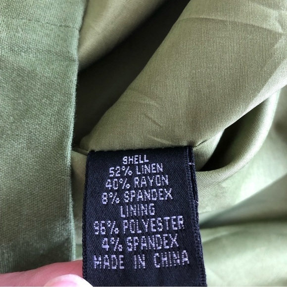 Adrianna Papell Linen Blend Beaded Cleopatra Dress - Picture 12 of 12